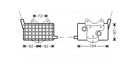 Handler.Part Oil cooler, engine oil AVA MS3294 1