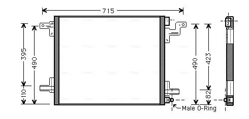 Handler.Part Condenser, air conditioning AVA MS5377 1