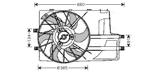 Handler.Part Fan, radiator AVA MS7516 1