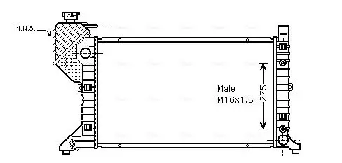 Handler.Part Radiator, engine cooling AVA MSA2182 1