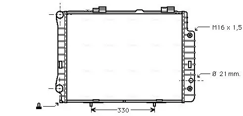 Handler.Part Radiator, engine cooling AVA MSA2190 1