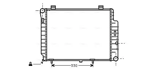 Handler.Part Radiator, engine cooling AVA MSA2155 1