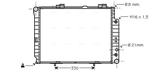 Handler.Part Radiator, engine cooling AVA MSA2214 1