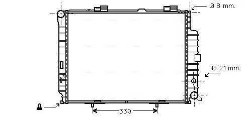 Handler.Part Radiator, engine cooling AVA MSA2231 1