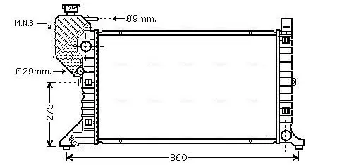 Handler.Part Radiator, engine cooling AVA MSA2300 1