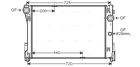 Handler.Part Radiator, engine cooling AVA MSA2474 1