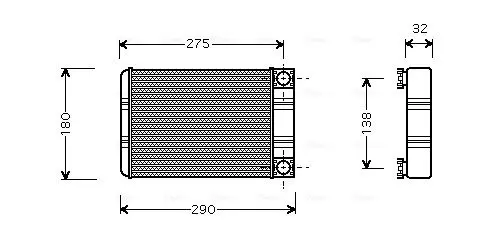 Handler.Part Heat exchanger, interior heating AVA MSA6312 1