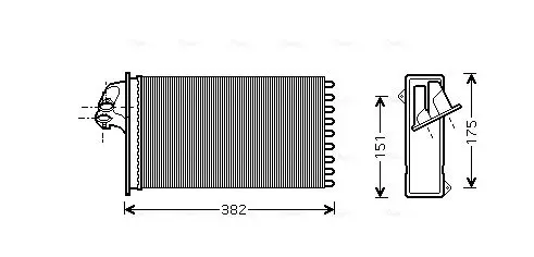 Handler.Part Heat exchanger, interior heating AVA MSA6355 1