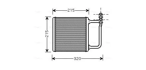 Handler.Part Heat exchanger, interior heating AVA MSA6451 1