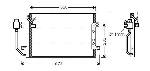 Handler.Part Heat exchanger, interior heating AVA MSA6470 1