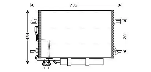 Handler.Part Condenser, air conditioning AVA MSA5307D 1