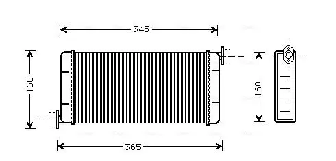 Handler.Part Heat exchanger, interior heating AVA MSA6109 1