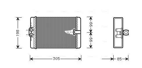 Handler.Part Heat exchanger, interior heating AVA MSA6250 1