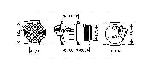 Handler.Part Compressor, air conditioning AVA MSK404 1