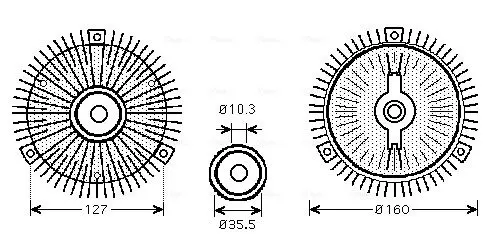 Handler.Part Clutch, radiator fan AVA MSC408 1