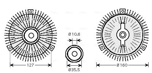 Handler.Part Clutch, radiator fan AVA MSC416 1