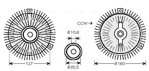 Handler.Part Clutch, radiator fan AVA MSC418 1