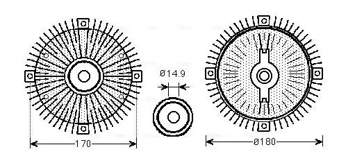 Handler.Part Clutch, radiator fan AVA MSC466 1