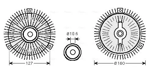 Handler.Part Clutch, radiator fan AVA MSC489 1