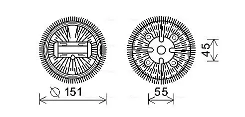 Handler.Part Clutch, radiator fan AVA MSC498 1