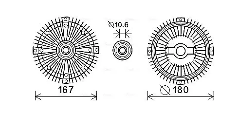 Handler.Part Clutch, radiator fan AVA MSC499 1