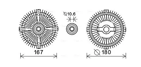 Handler.Part Clutch, radiator fan AVA MSC500 1