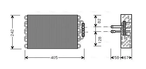 Handler.Part Evaporator, air conditioning AVA MSV008 1