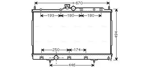 Handler.Part Radiator, engine cooling AVA MT2183 1