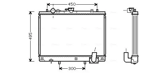 Handler.Part Radiator, engine cooling AVA MT2161 1