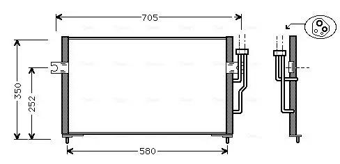 Handler.Part Condenser, air conditioning AVA MT5100 1