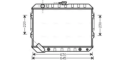 Handler.Part Radiator, engine cooling AVA MTA2089 1