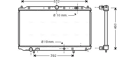 Handler.Part Radiator, engine cooling AVA MTA2101 1