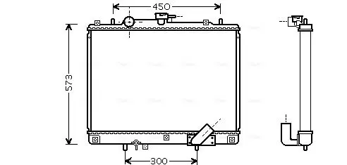 Handler.Part Radiator, engine cooling AVA MTA2162 1