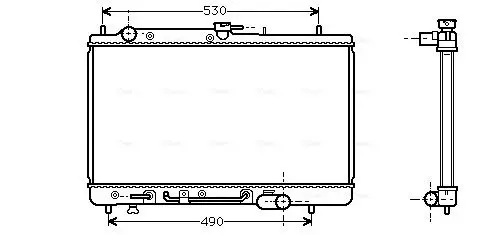 Handler.Part Radiator, engine cooling AVA MZ2068 1