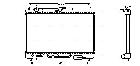 Handler.Part Radiator, engine cooling AVA MZ2089 1