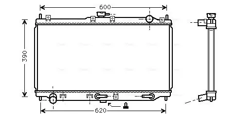 Handler.Part Radiator, engine cooling AVA MZ2134 1