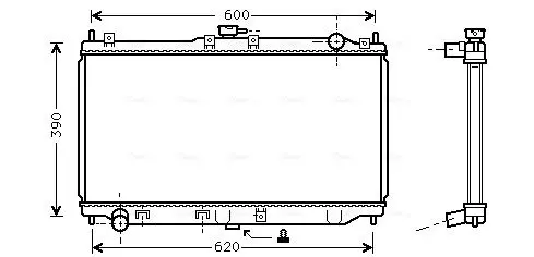 Handler.Part Radiator, engine cooling AVA MZ2138 1