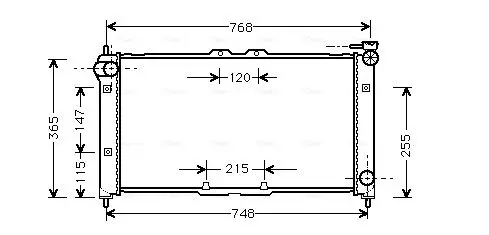 Handler.Part Radiator, engine cooling AVA MZ2072 1