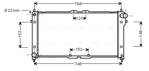 Handler.Part Radiator, engine cooling AVA MZ2073 1