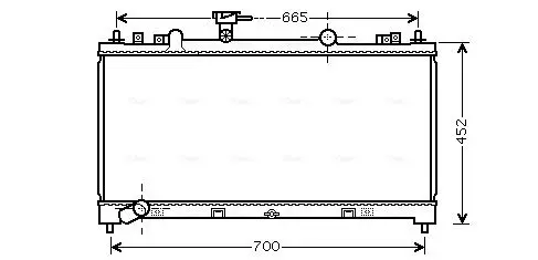 Handler.Part Radiator, engine cooling AVA MZ2226 1