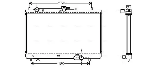 Handler.Part Radiator, engine cooling AVA MZA2066 1