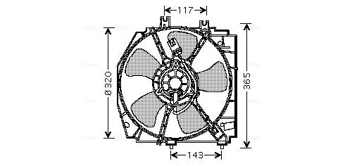 Handler.Part Fan, radiator AVA MZ7521 1