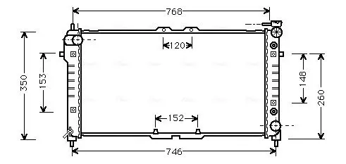 Handler.Part Radiator, engine cooling AVA MZA2037 1