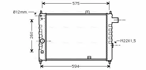 Handler.Part Radiator, engine cooling AVA OL2055 1