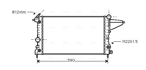 Handler.Part Radiator, engine cooling AVA OL2117 1