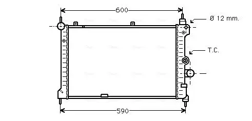 Handler.Part Radiator, engine cooling AVA OL2127 1