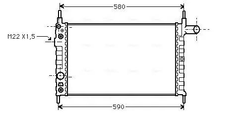 Handler.Part Radiator, engine cooling AVA OL2163 1