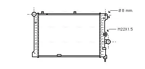 Handler.Part Radiator, engine cooling AVA OL2168 1