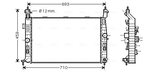 Handler.Part Radiator, engine cooling AVA OL2345 1