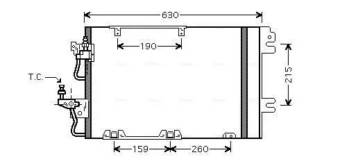 Handler.Part Condenser, air conditioning AVA OL5367D 1